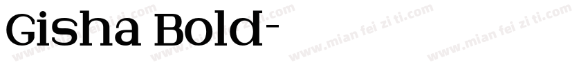 Gisha Bold字体转换